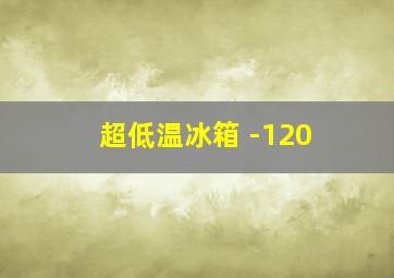 超低温冰箱 -120